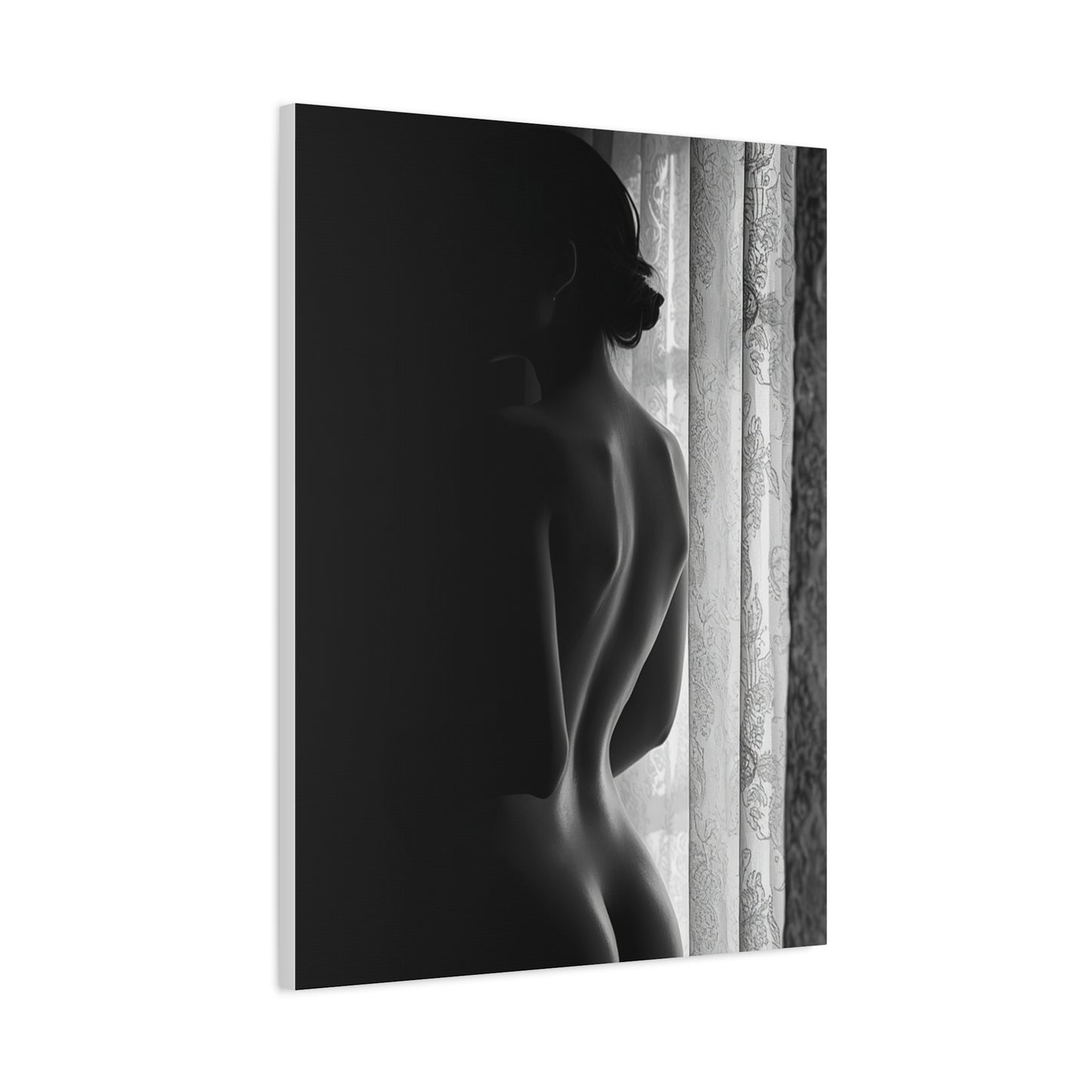 Noir Window Silhouette Figure Wall Art & Canvas Print