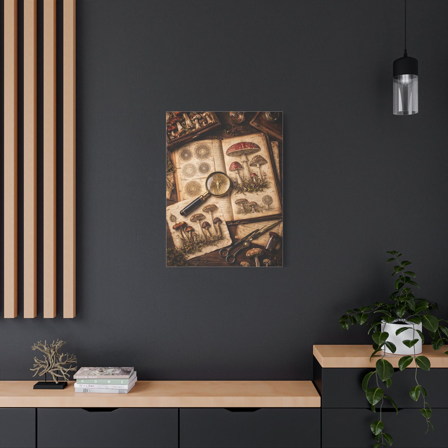 Cabinet-of-Curiosities Mushroom Study Wall Art & Canvas Print