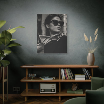 High-Fashion Sunglasses Portrait Wall Art & Canvas Print