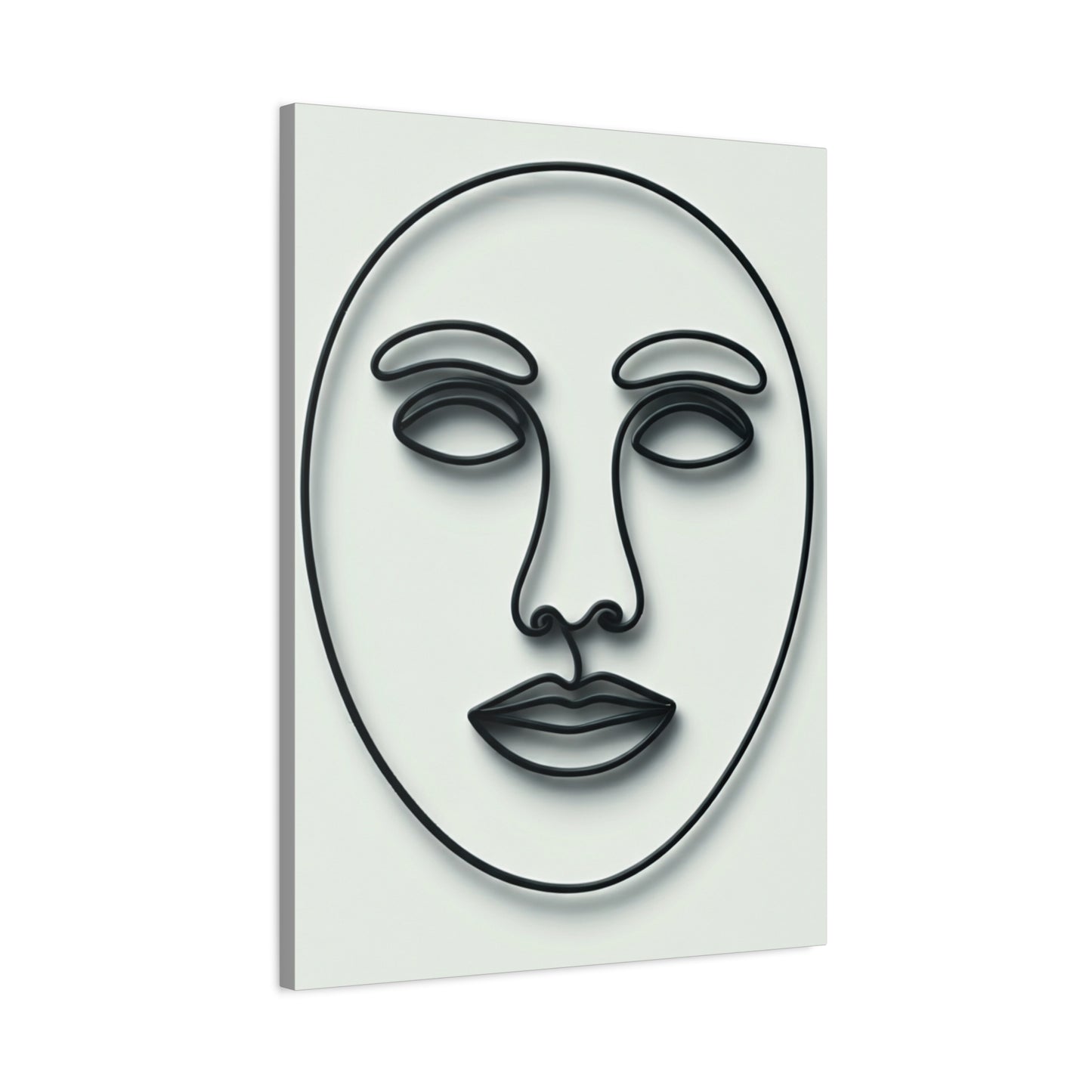 Calm Contour Abstract Face Wall Art & Canvas Print