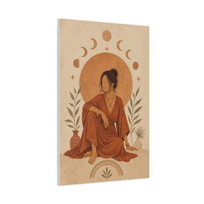 Bohemian Sun Goddess Portrait Wall Art & Canvas Print