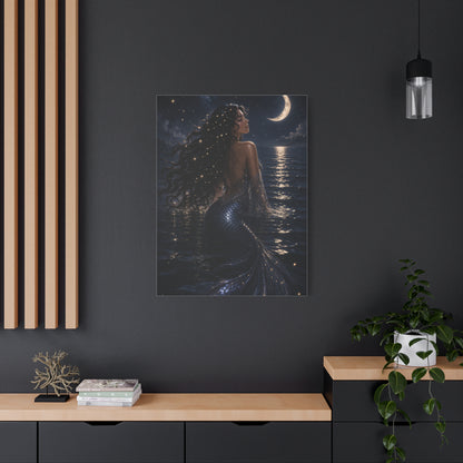 Celestial Moonlight Mermaid Dream Wall Art & Canvas Print