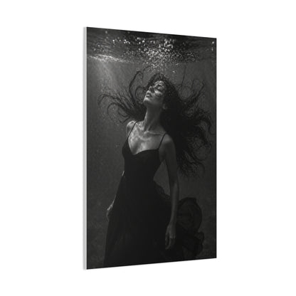 Submerged Black and White Portrait Wall Art & Canvas Print