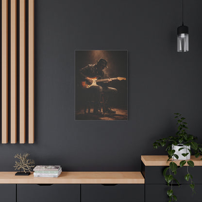 Vintage Electric Guitar Performance Wall Art & Canvas Print