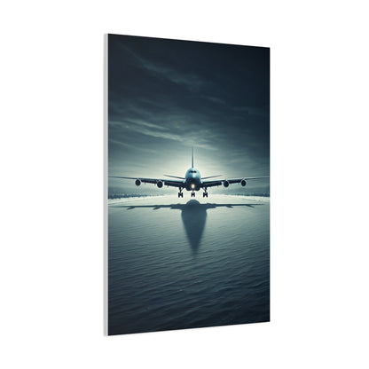 Stormy Runway Jet Arrival Wall Art & Canvas Prints