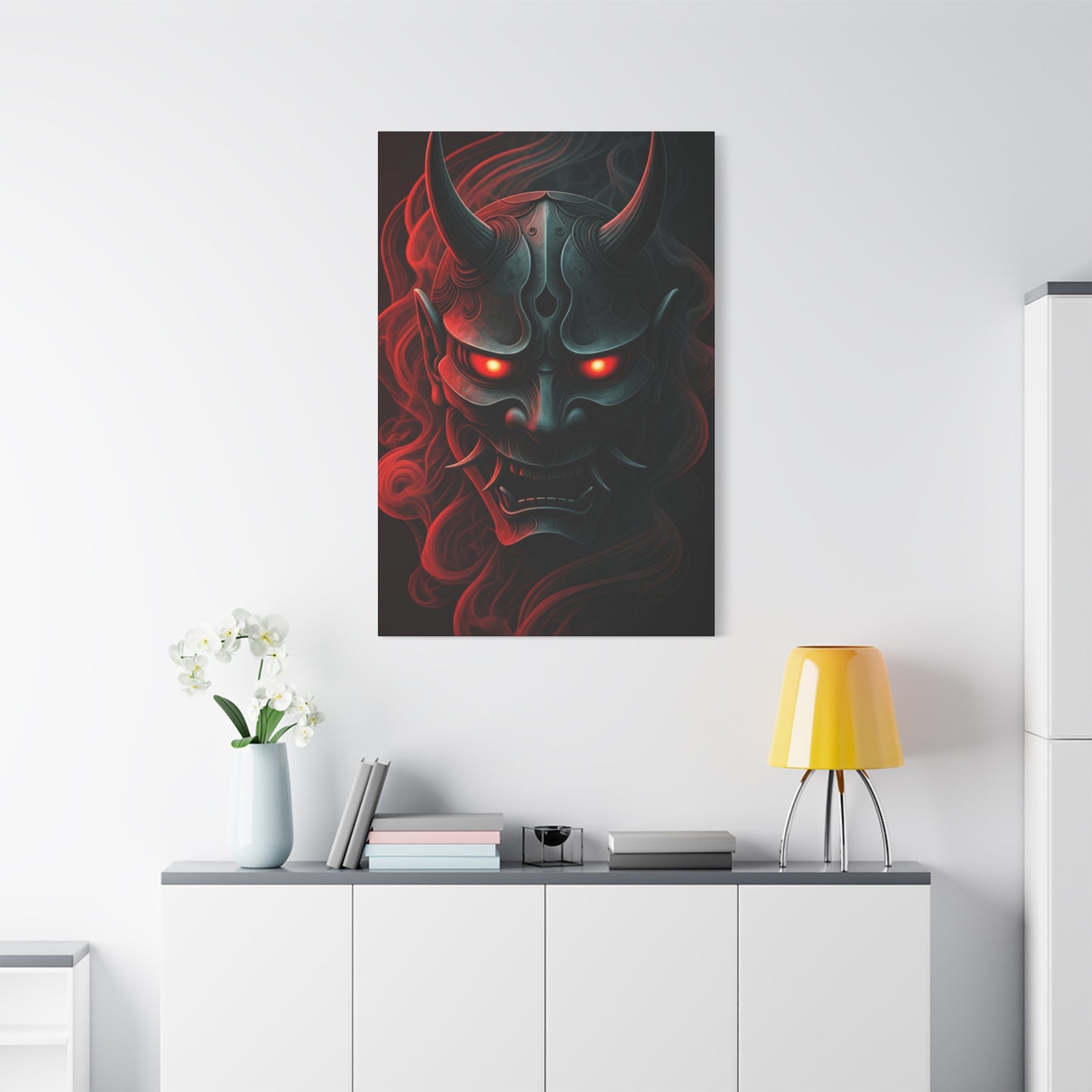 Dark Oni Mask Wall Art & Canvas Prints