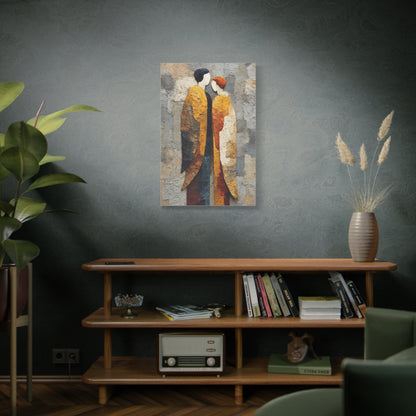 Textured Golden Figures Unity Wall Art & Canvas Print
