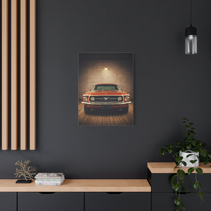 Ford Mustang 1969 Vintage Garage Wall Art & Canvas Prints