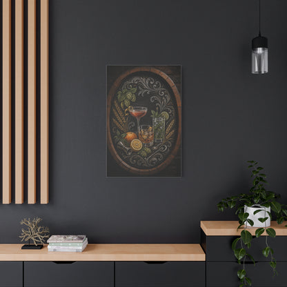 Chalkboard Cocktail Illustration Wall Art & Canvas Print
