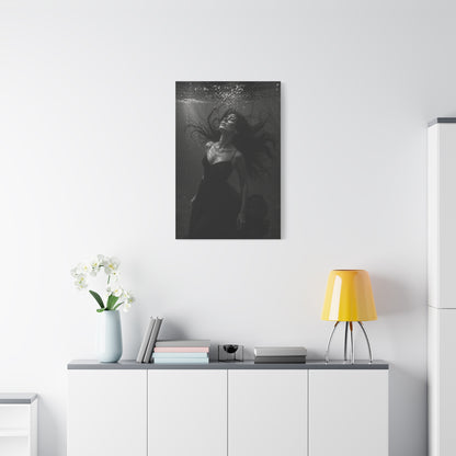 Submerged Black and White Portrait Wall Art & Canvas Print