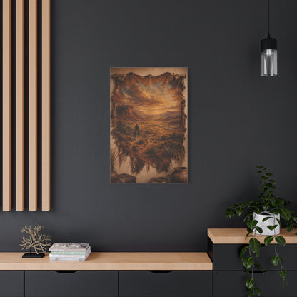 Leather Hide Desert Panorama Southwest Wall Art & Canvas Print