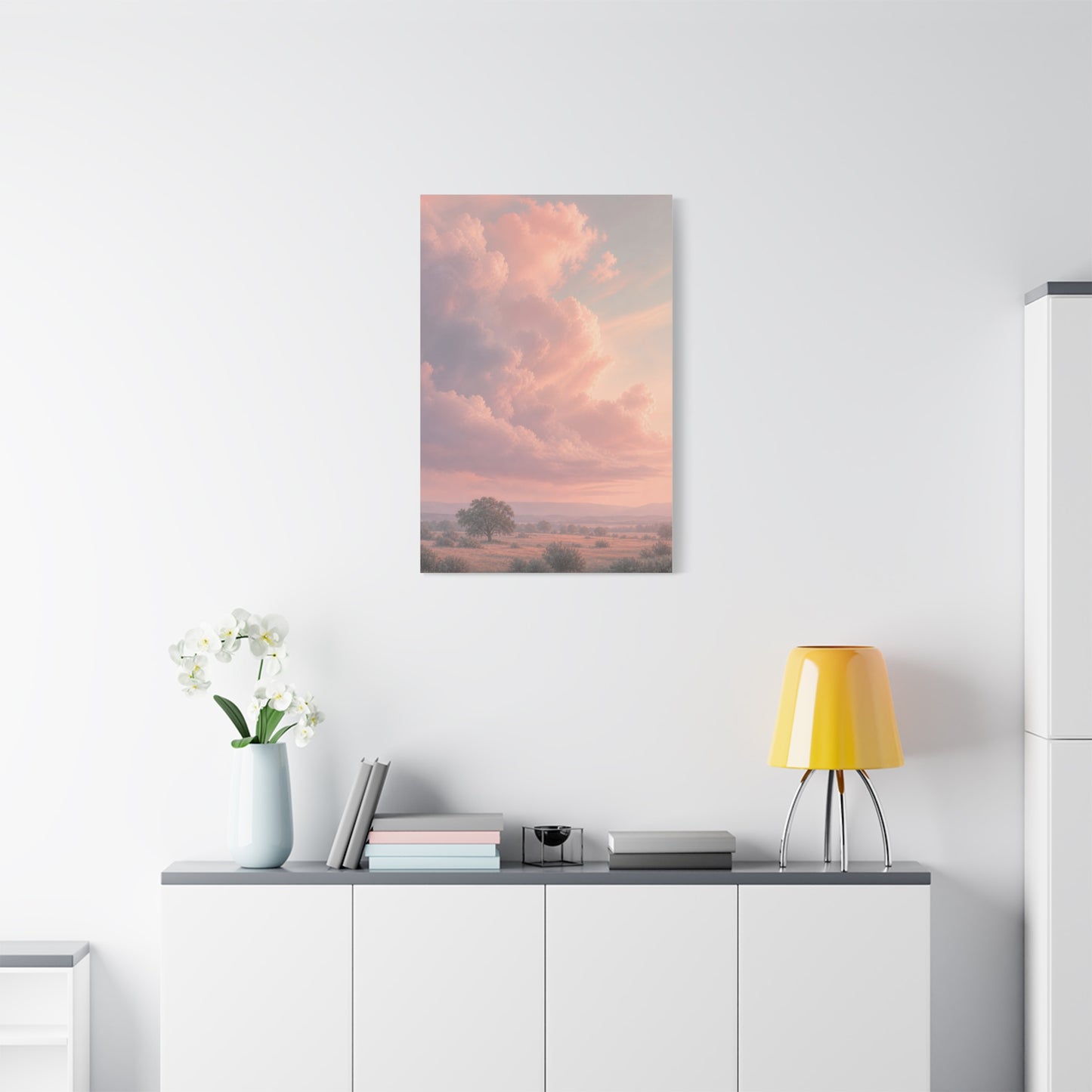 Blush Cloudscape Landscape Wall Art & Canvas Print