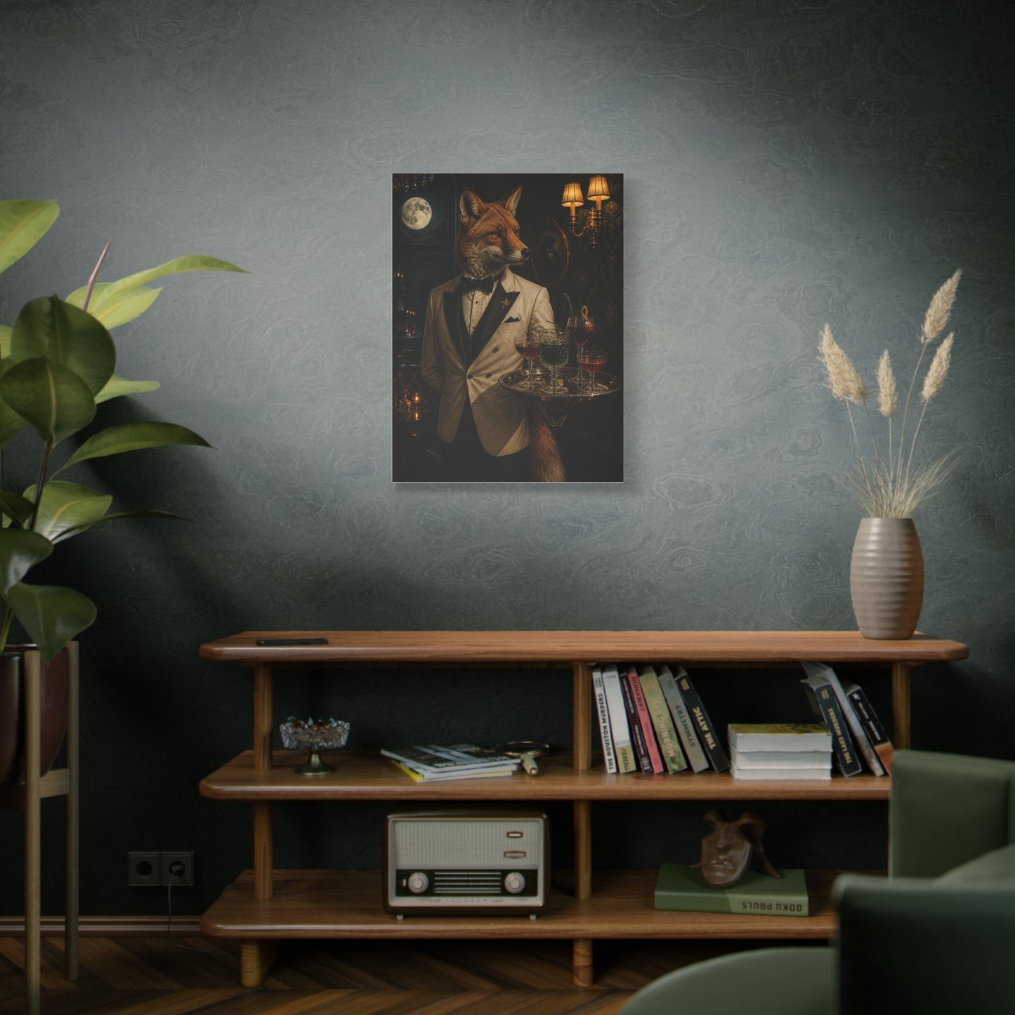 Fox Cocktail Waiter Speakeasy Wall Art & Canvas Print