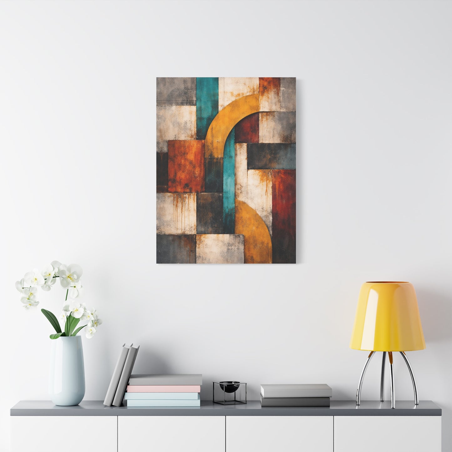 Warm Earthy Wabi-Sabi Abstract Landscape Wall Art & Canvas Print