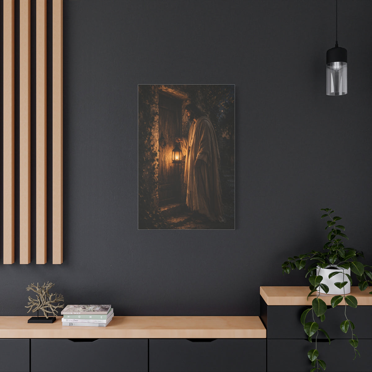 Jesus Knocking Candlelight Door Wall Art & Canvas Print