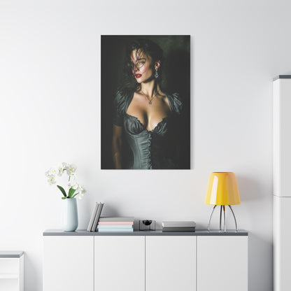 High-Fashion Satin Portrait Wall Art & Canvas Print