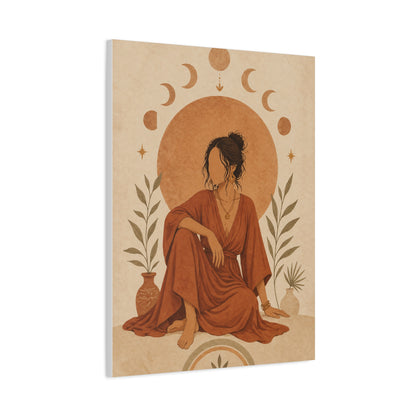 Bohemian Sun Goddess Portrait Wall Art & Canvas Print