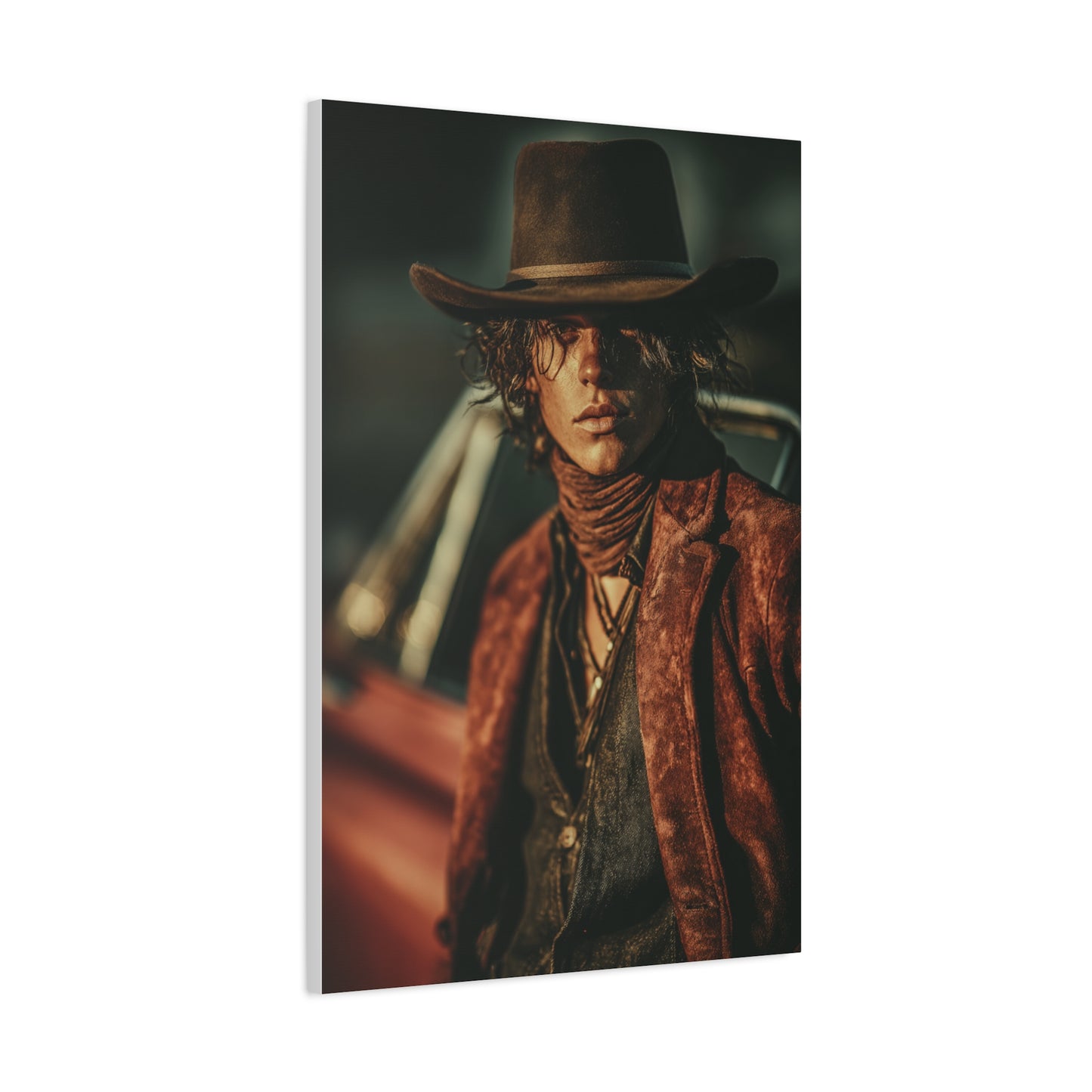 Western Editorial Cowboy Portrait Wall Art & Canvas Print