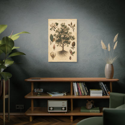 Vintage Magnolia Botanical Study Trees Wall Art & Canvas Print