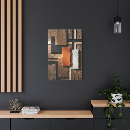 Sculptural Stone Geometry Composition Wall Art & Canvas Print