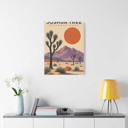 Joshua Tree National Park Retro Poster Southwest Wall Art & Canvas Print