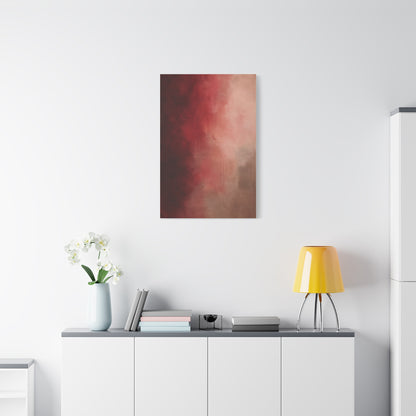 Burgundy Blush Color Field Abstraction Wall Art & Canvas Print