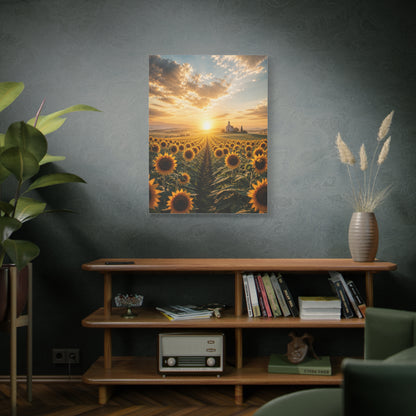 Sunflower Field Horizon Spiritual Landscape Wall Art & Canvas Print