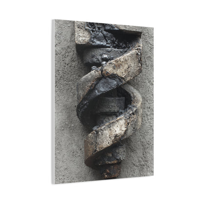 Weathered Spiral Stone Sculpture Wall Art & Canvas Print