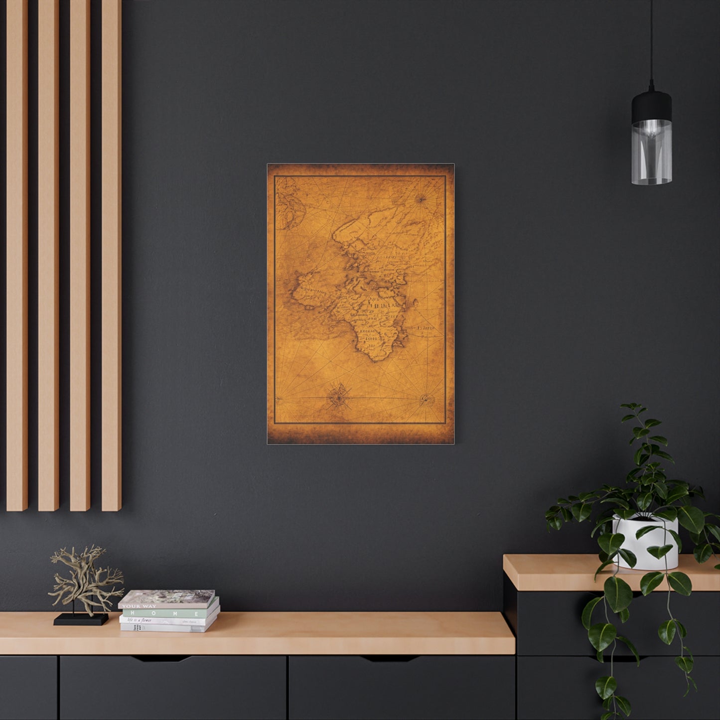 Vintage Africa Continent Map Wall Art & Canvas Prints