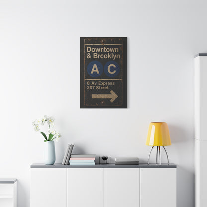 Vintage Subway Sign Industrial Wall Art & Canvas Print