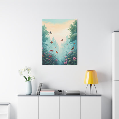 Enchanted Garden Butterfly Scene Wall Art & Canvas Prints