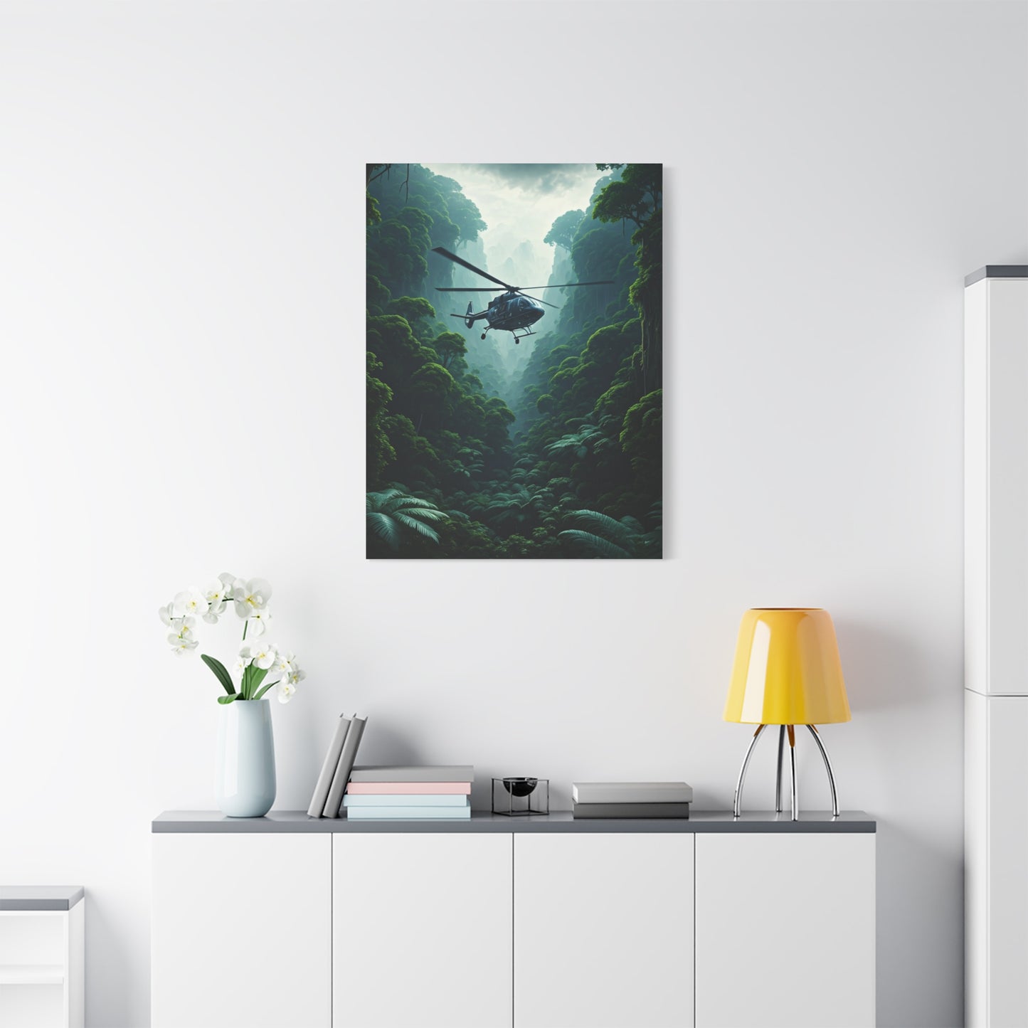 Vintage Fighter Aerial Dive Over City Wall Art & Canvas Prints