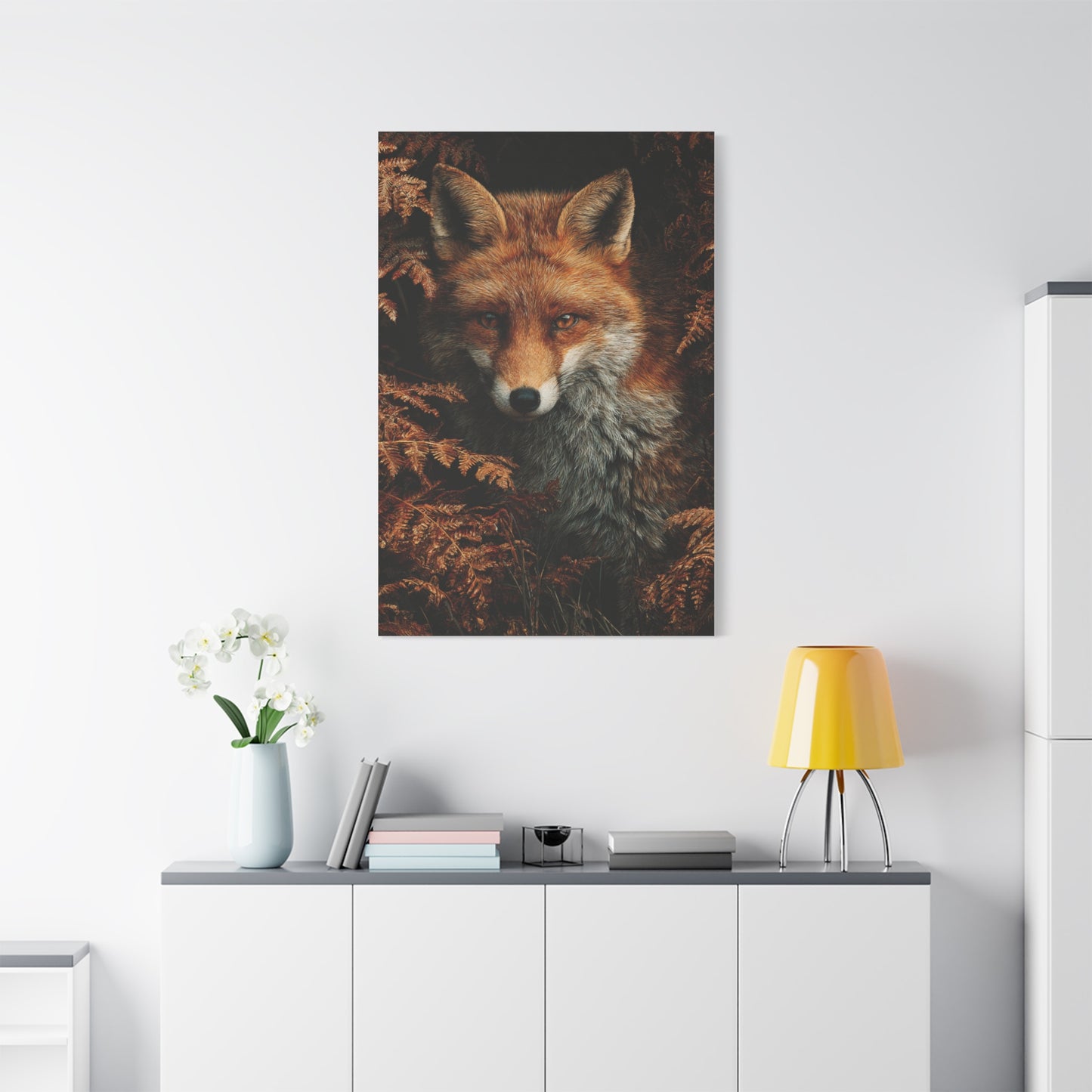 Autumn Woodland Fox Portrait Wall Art & Canvas Print