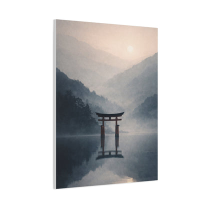 Zen Torii Reflection Wall Art & Canvas Print