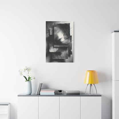 Monochrome Layered Paper Abstraction Wall Art & Canvas Print