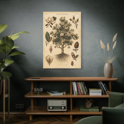 Vintage Magnolia Botanical Study Trees Wall Art & Canvas Print