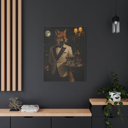 Fox Cocktail Waiter Speakeasy Wall Art & Canvas Print