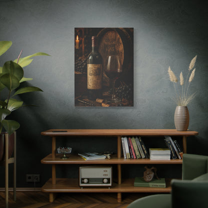 Vintage Red Wine Cellar Still Life Wall Art & Canvas Print