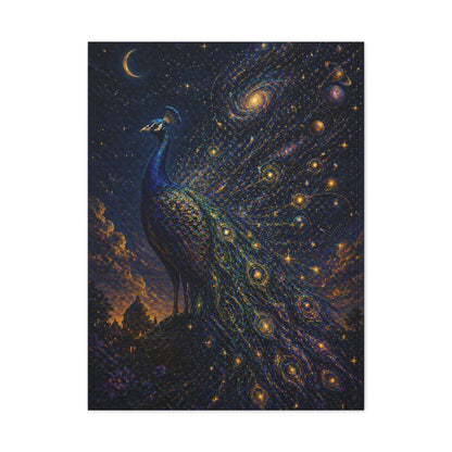 Celestial Peacock Constellation Wall Art & Canvas Print