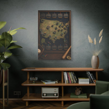 Interactive Stadium Tracker Map Sports Wall Art & Canvas Print