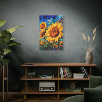 Contemporary Impressionist Sunflower Painting Wall Art & Canvas Print