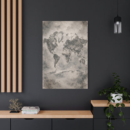 Vintage World Map Wash Wall Art & Canvas Print