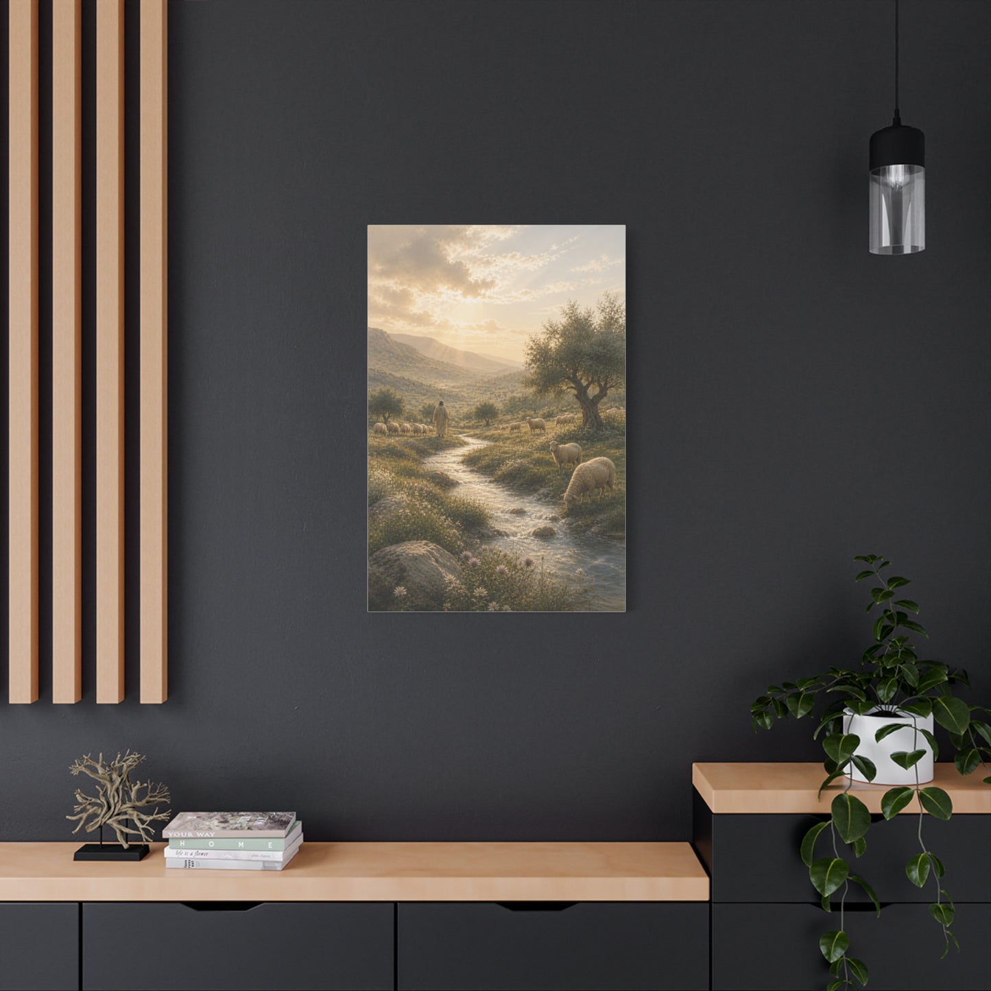Psalm 23 Shepherd Valley Wall Art & Canvas Print