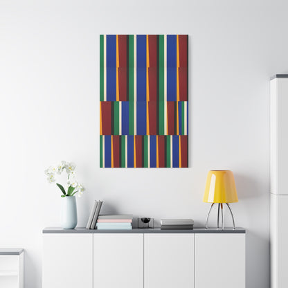 Offset Geometric Color-Field Wall Art & Canvas Print