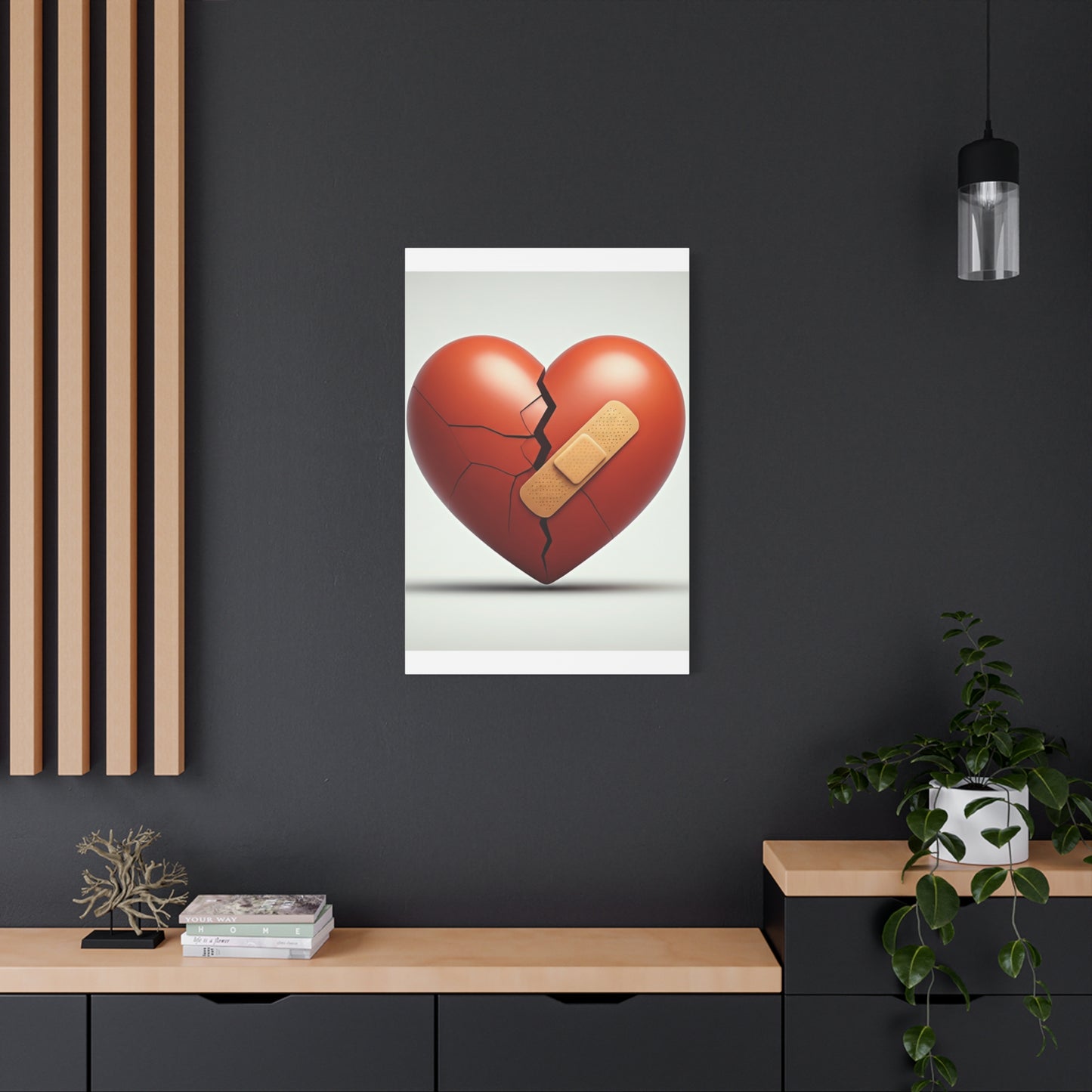 Patched Heart Wall Art & Canvas Prints