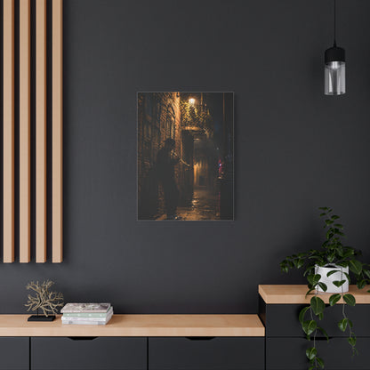 French Quarter Alley Trumpet Scene Wall Art & Canvas Print