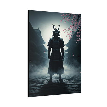 Samurai in the Misty Street Wall Art & Canvas Prints