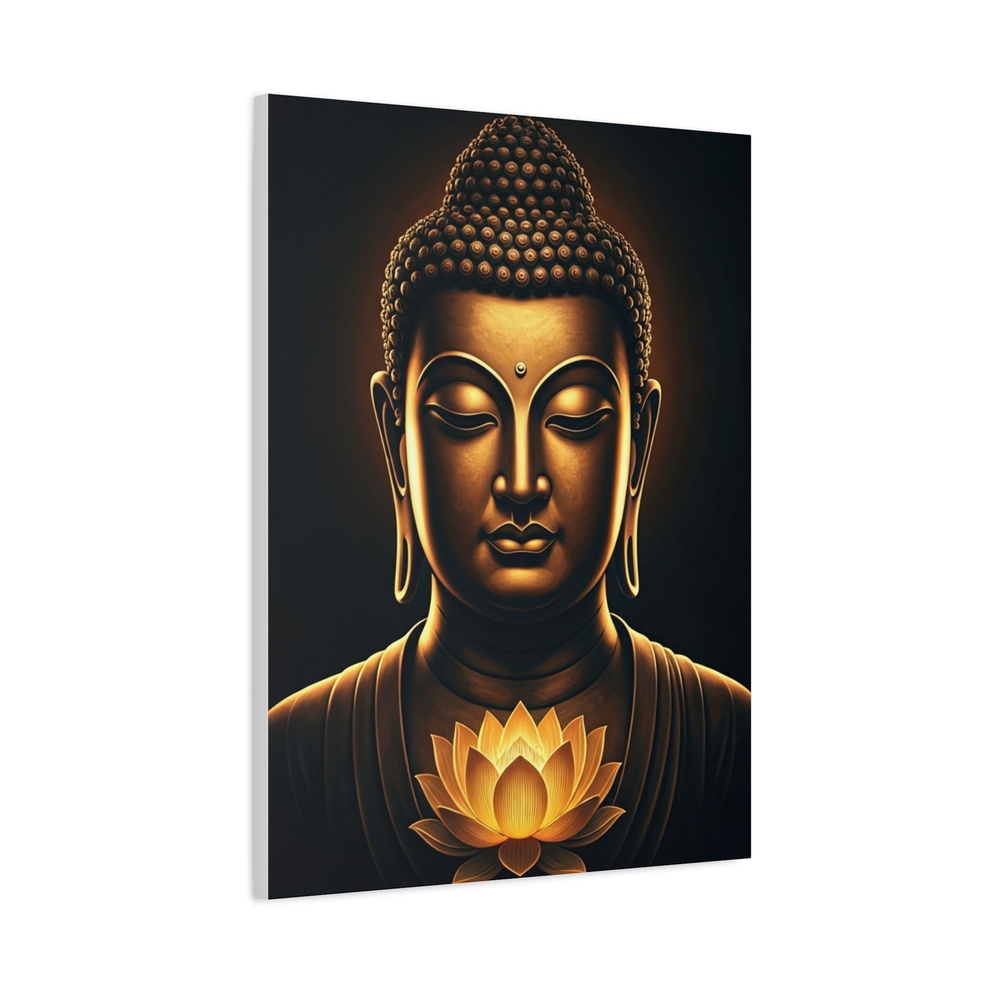 Shadowed Golden Buddha Elegance Wall Art & Canvas Prints