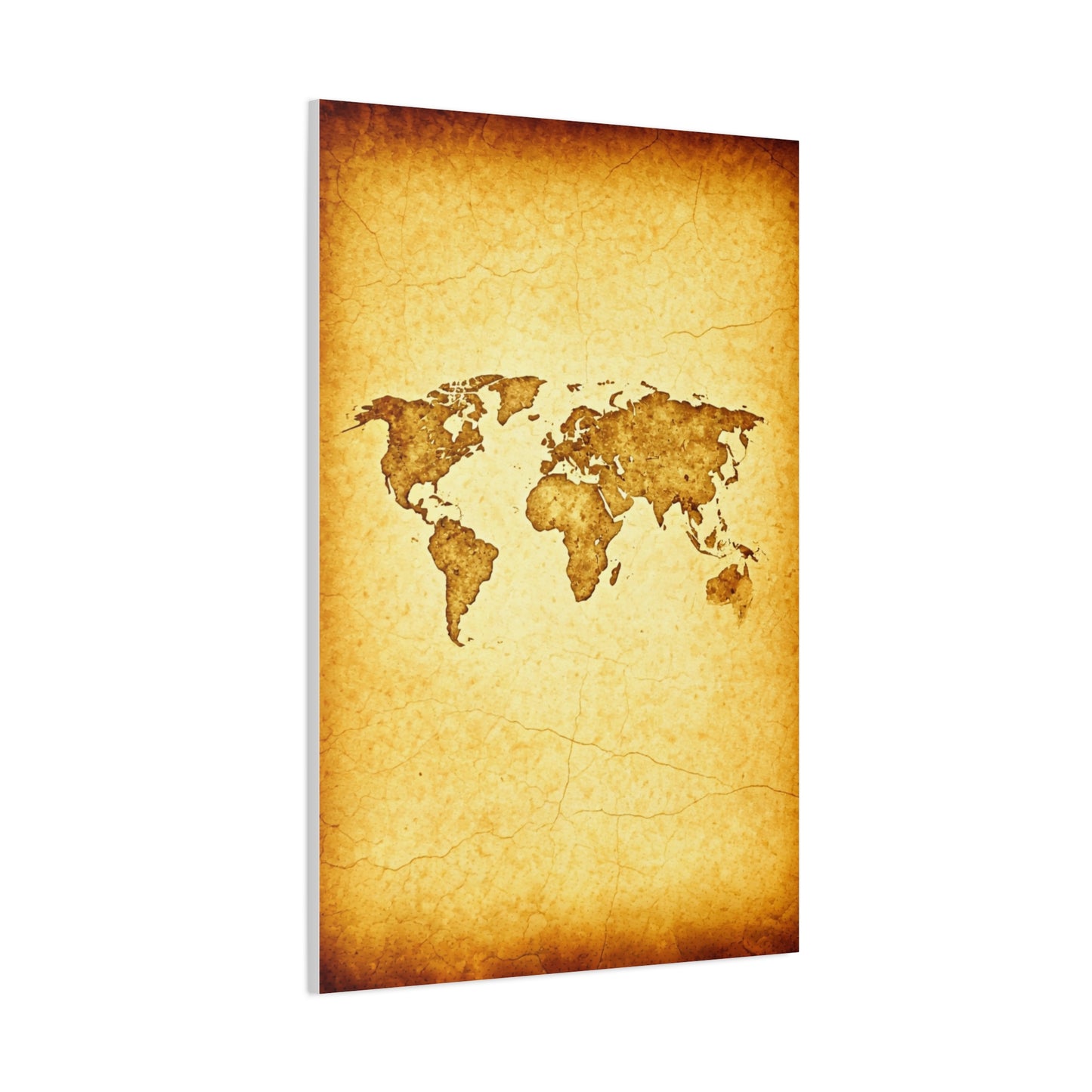 Sepia Continent Map Wall Art & Canvas Prints