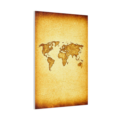 Sepia Continent Map Wall Art & Canvas Prints